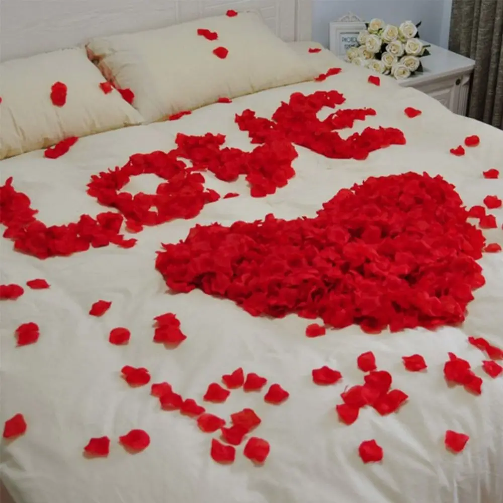100/200/1000 sztuk Sztuczne Płatki Róż na Walentynki i Śluby 🌹